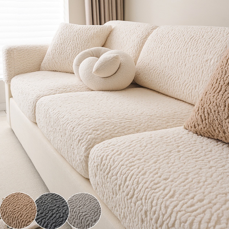 Outdoor Furniture Cover Xl - Cozy Cotton Fleece Stretchy Sofa Slipcover