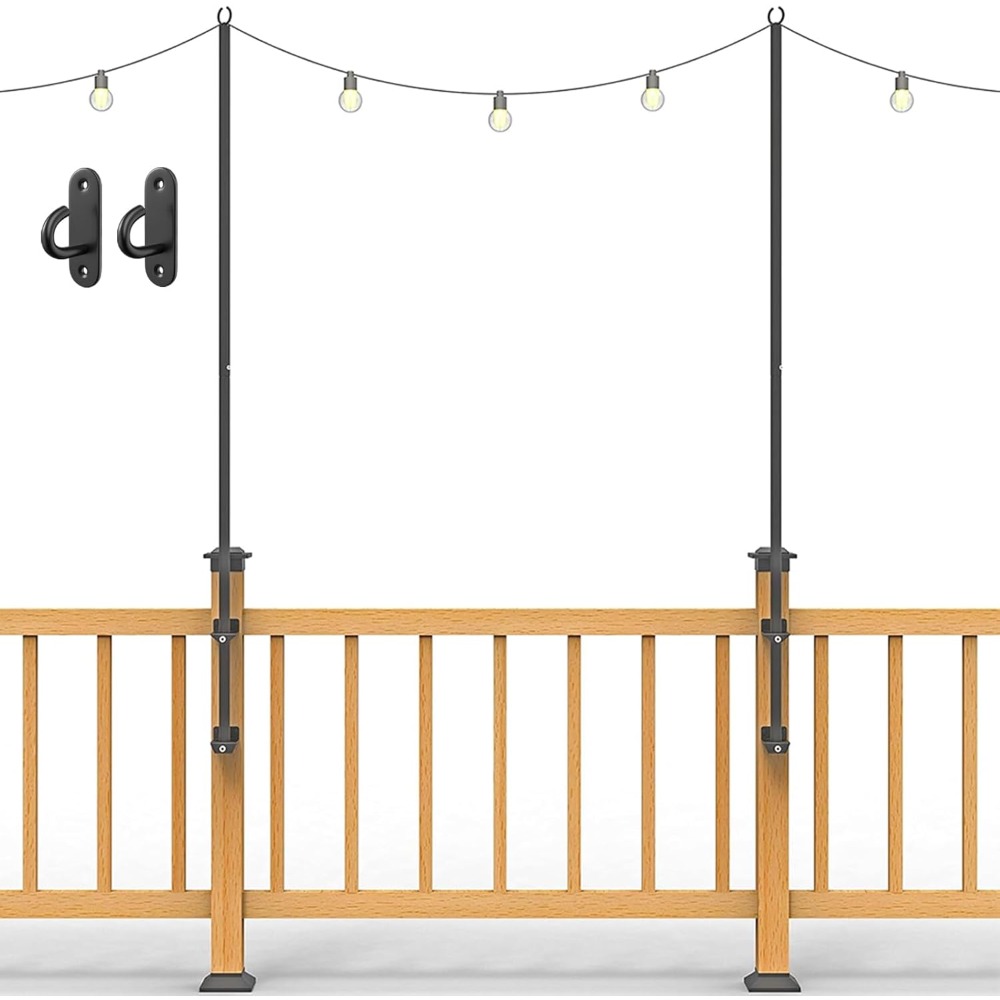 Outdoor Furniture In - 2 pack string light poles -