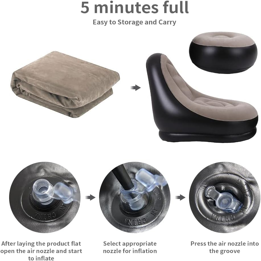 2Pcs Lazy Sofa Inflatable Chai - Outdoor Furniture Nearby 评论和价格