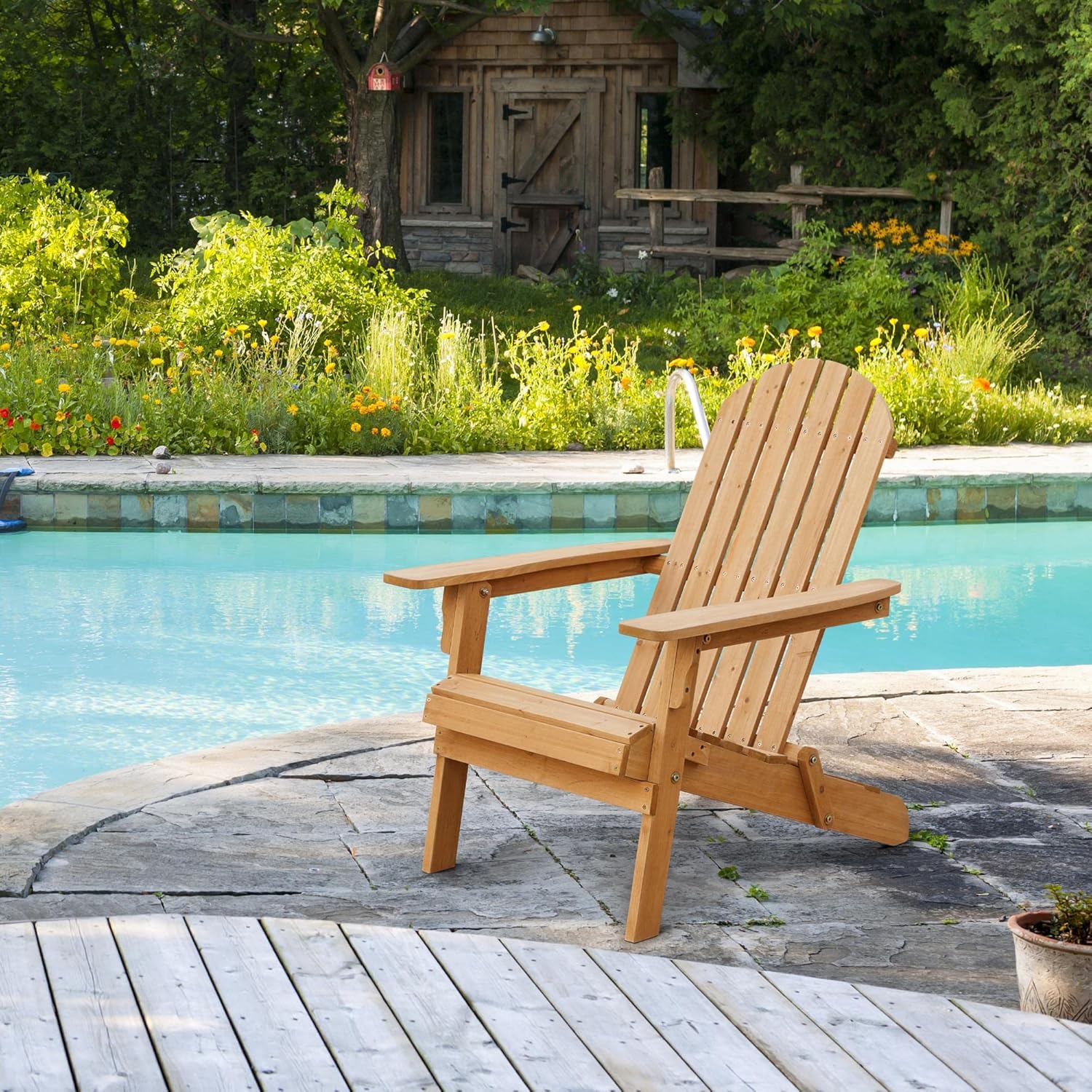 Folding Adirondack Chair Set o - Outdoor Furniture Fire Pit Set 评论和价格