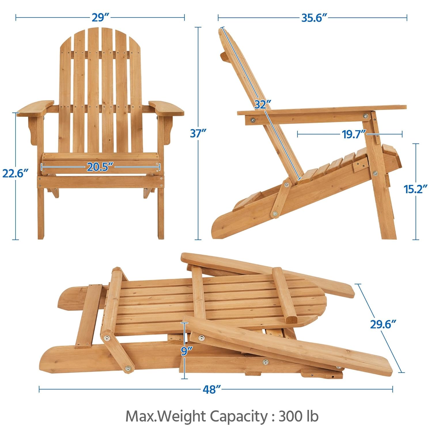 Folding Adirondack Chair Set o - Outdoor Furniture Fire Pit Set 评论和价格