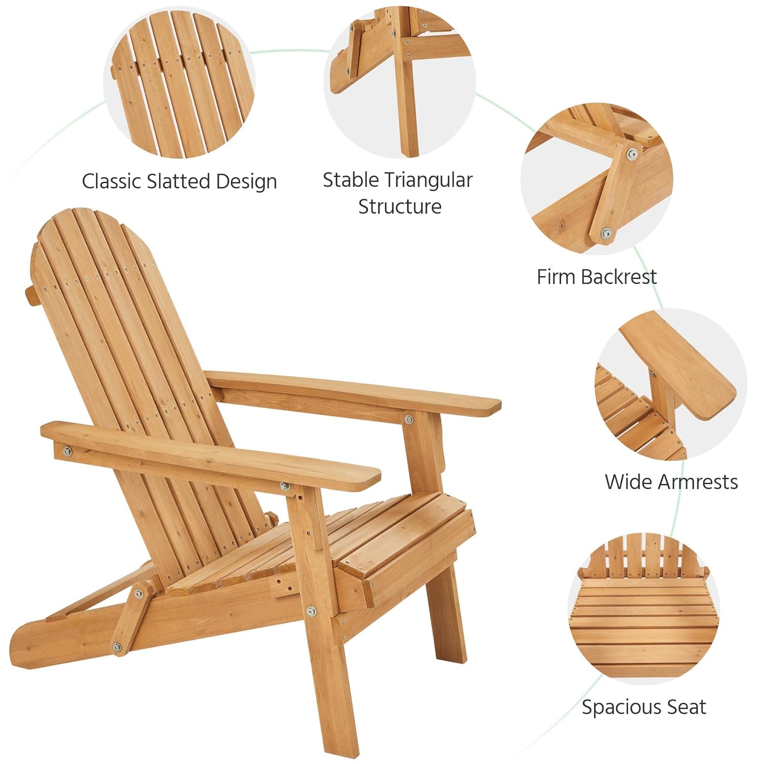Folding Adirondack Chair Set o - Outdoor Furniture Fire Pit Set 评论和价格