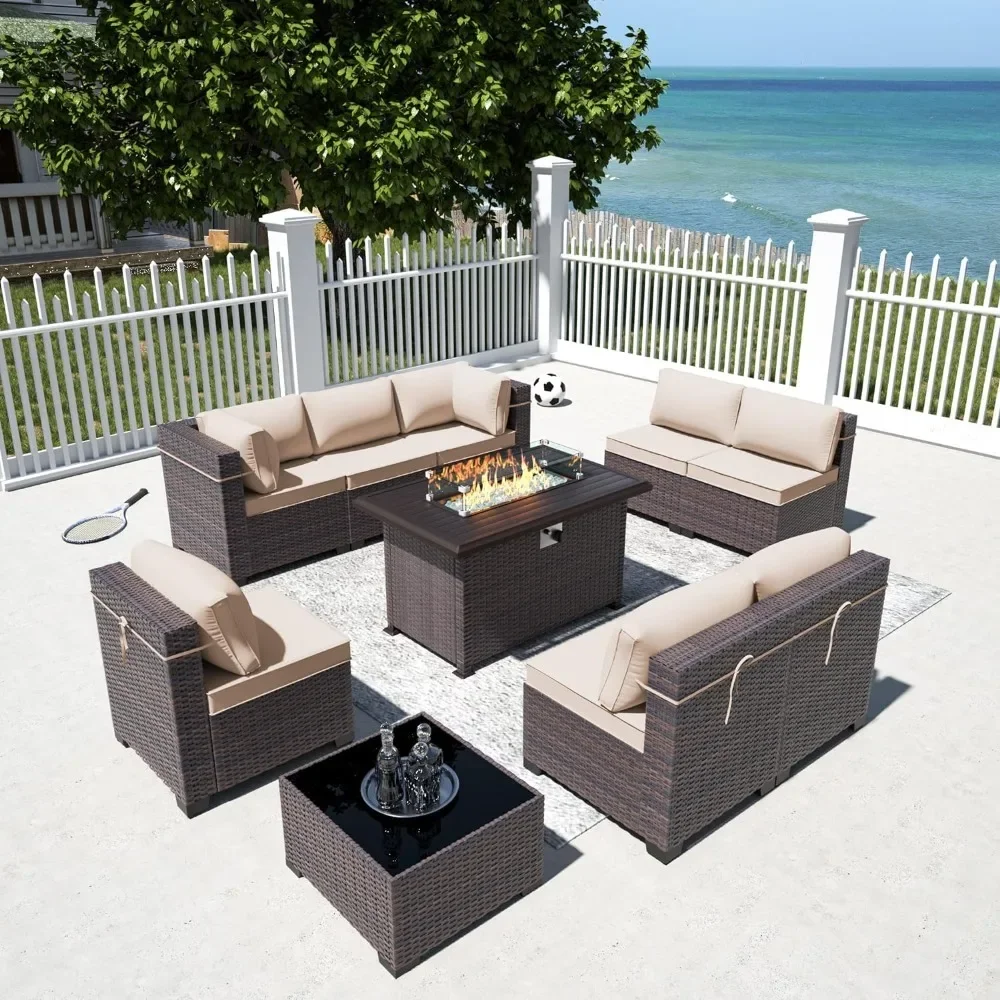 -Patio Furniture Set With Prop - Outdoor Furniture Fire Pit Set 评论和价格