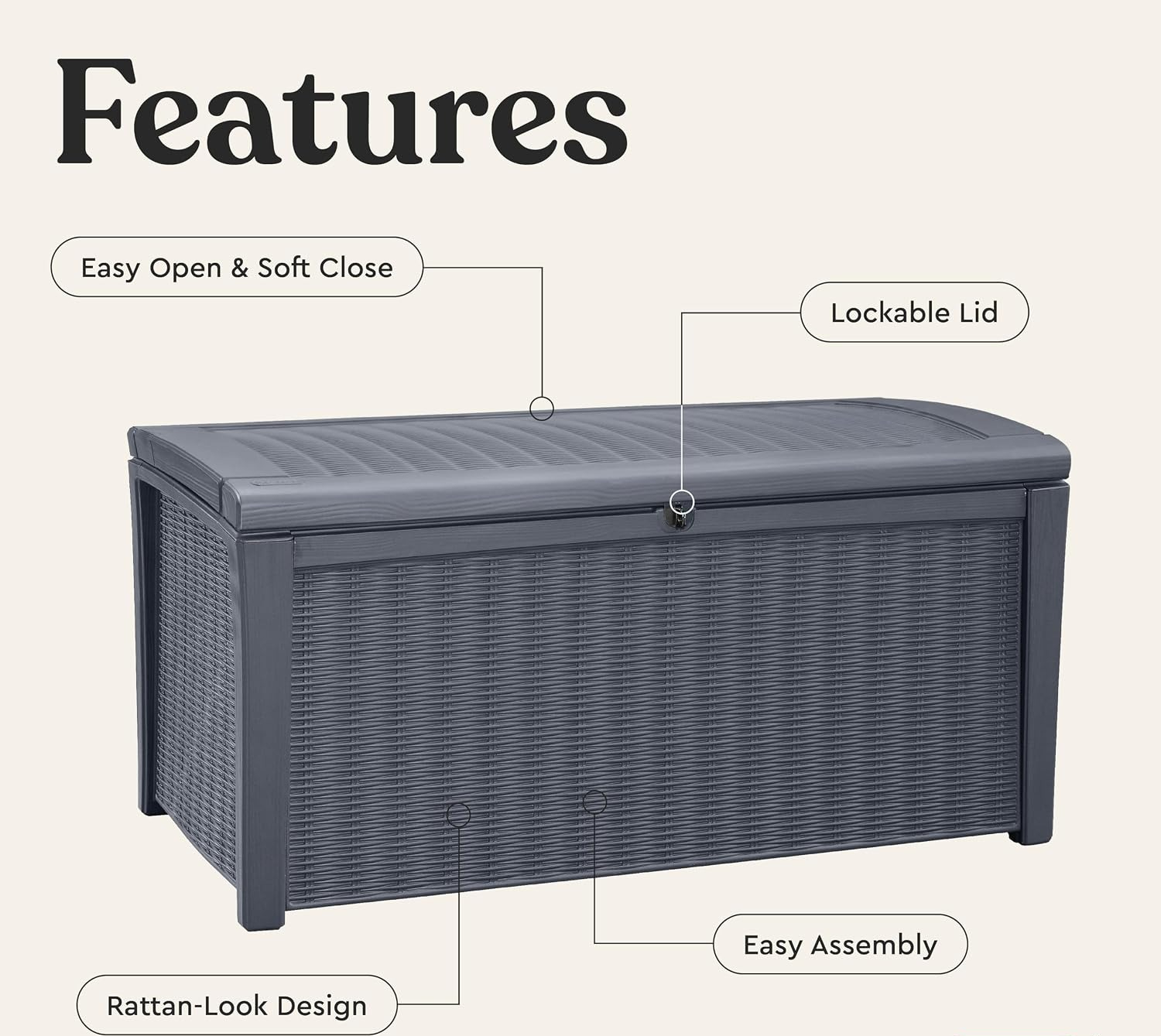 110 Gallon Outdoor Storage Dec - Outdoor Furniture Cushion 评论和价格