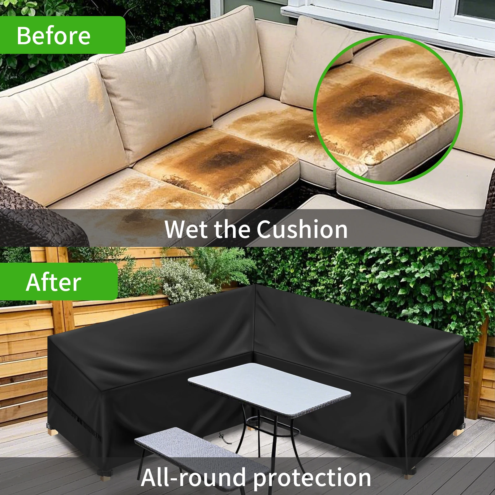 L-Shape Garden Sofa Cover 210x - Outdoor Furniture Cover Xl 评论和价格