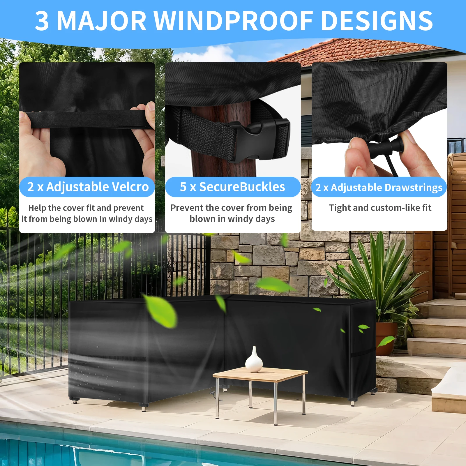 L-Shape Garden Sofa Cover 210x - Outdoor Furniture Cover Xl 评论和价格