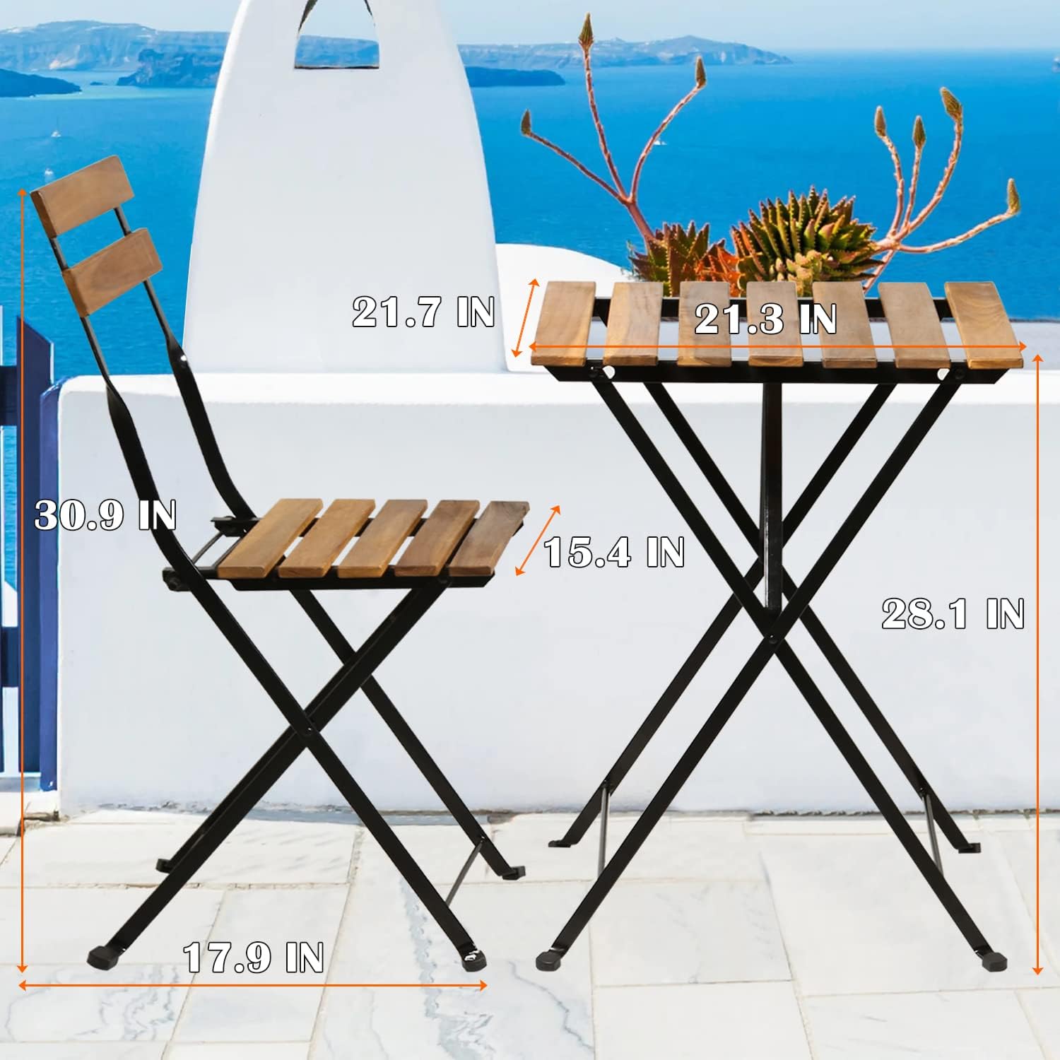 Natural wood 3-piece folding p - Outdoor Furniture Sofa 评论和价格