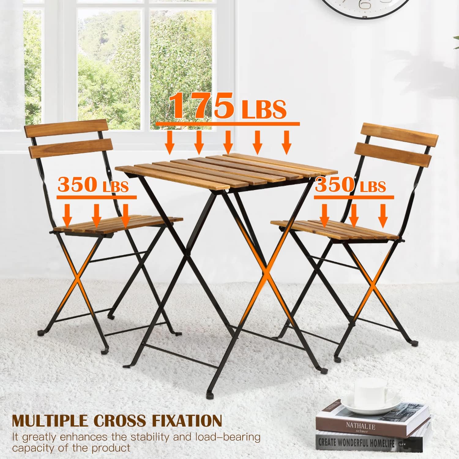 Natural wood 3-piece folding p - Outdoor Furniture Sofa 评论和价格