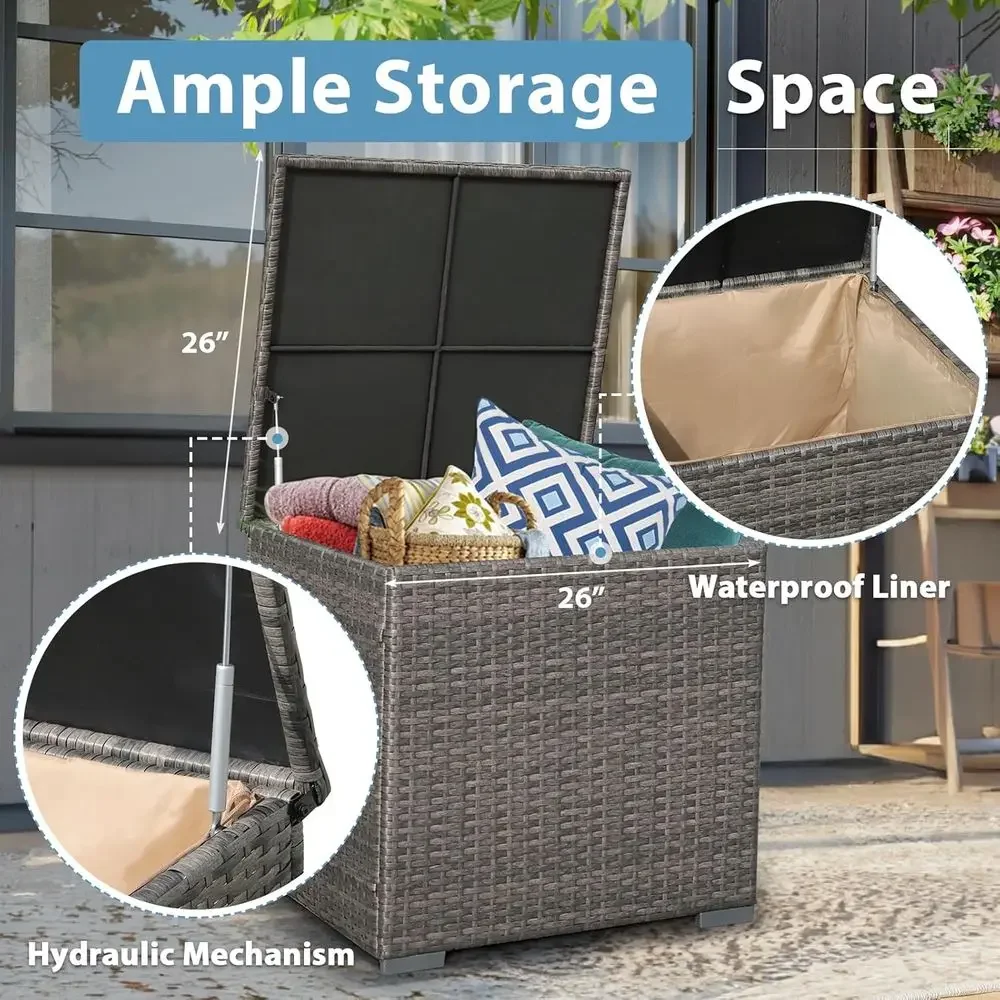 8-Piece Patio Furniture Set wi - Outdoor Furniture Fire Pit Set 评论和价格