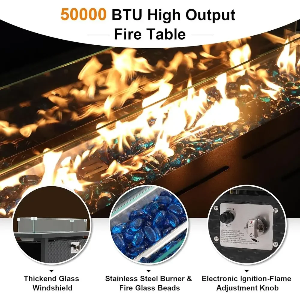 8-Piece Patio Furniture Set wi - Outdoor Furniture Fire Pit Set 评论和价格
