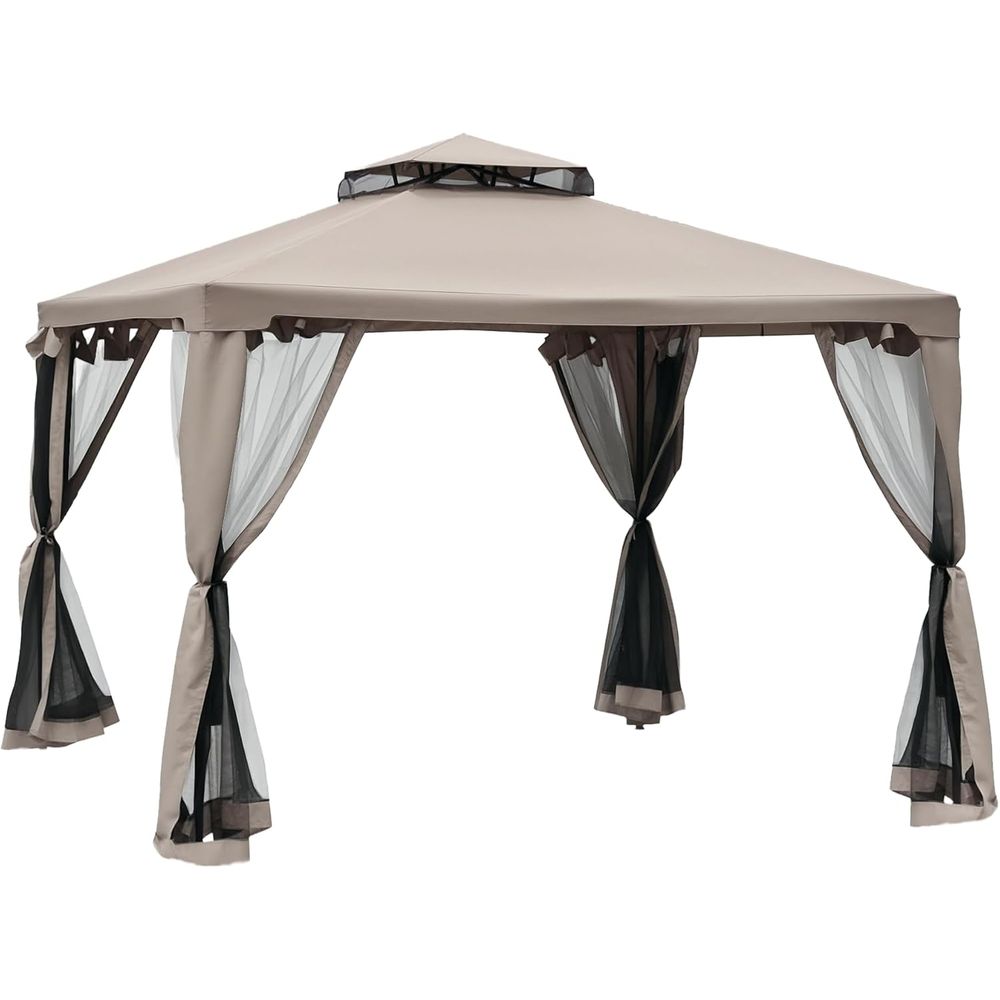 9.6' x 9.6' Patio Gazebo, Outd - Outdoor Furniture Sofa 评论和价格