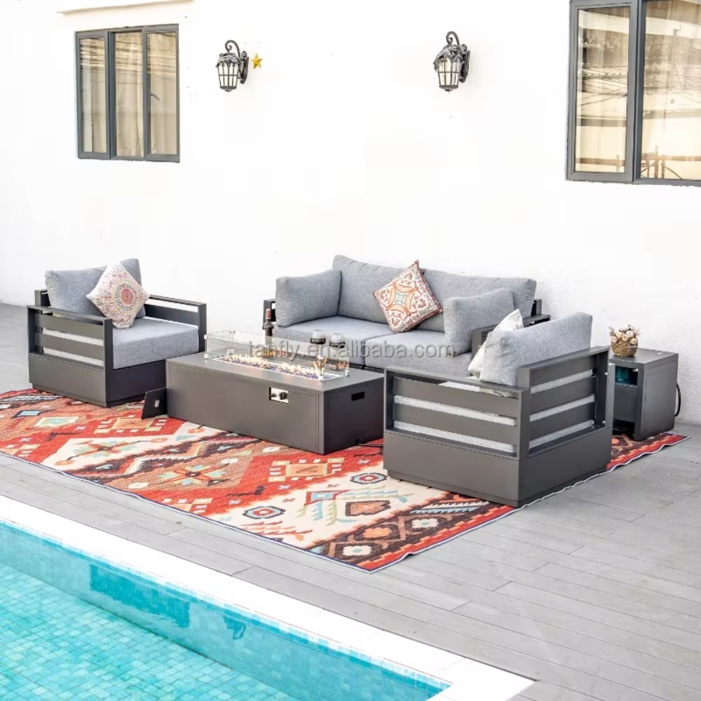 Villa Hotel Outdoor Furniture  - Outdoor Furniture Fire Pit Set 评论和价格