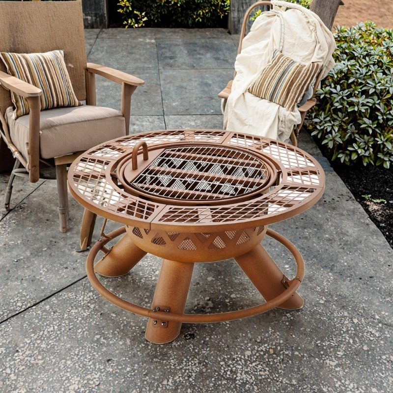 2026 Modern Outdoor Steel Char - Outdoor Furniture Fire Pit Set 评论和价格