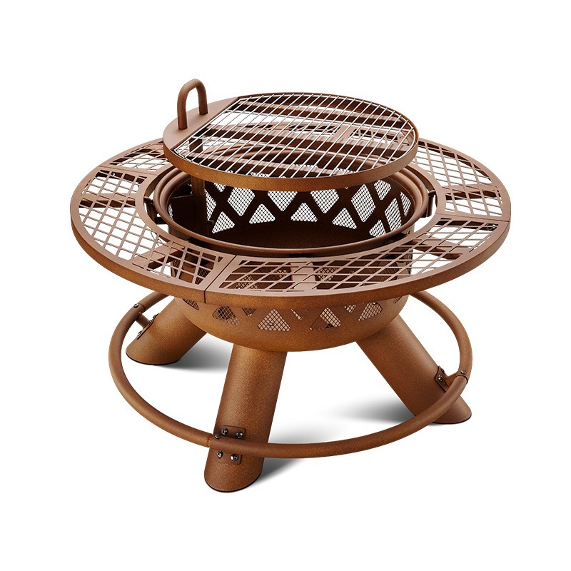 2026 Modern Outdoor Steel Char - Outdoor Furniture Fire Pit Set 评论和价格