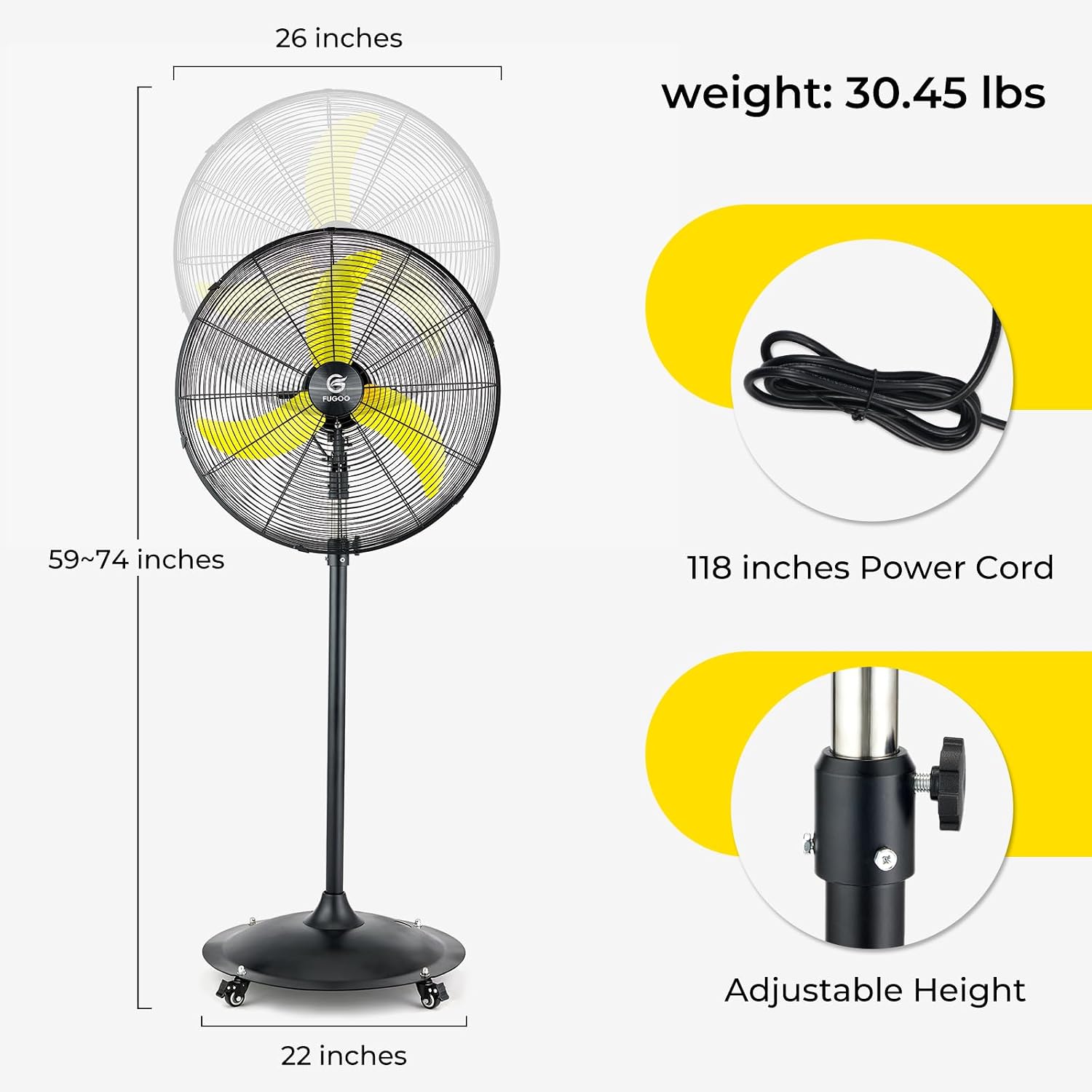 24'' Outdoor Oscillating Pedes - Outdoor Furniture In 评论和价格