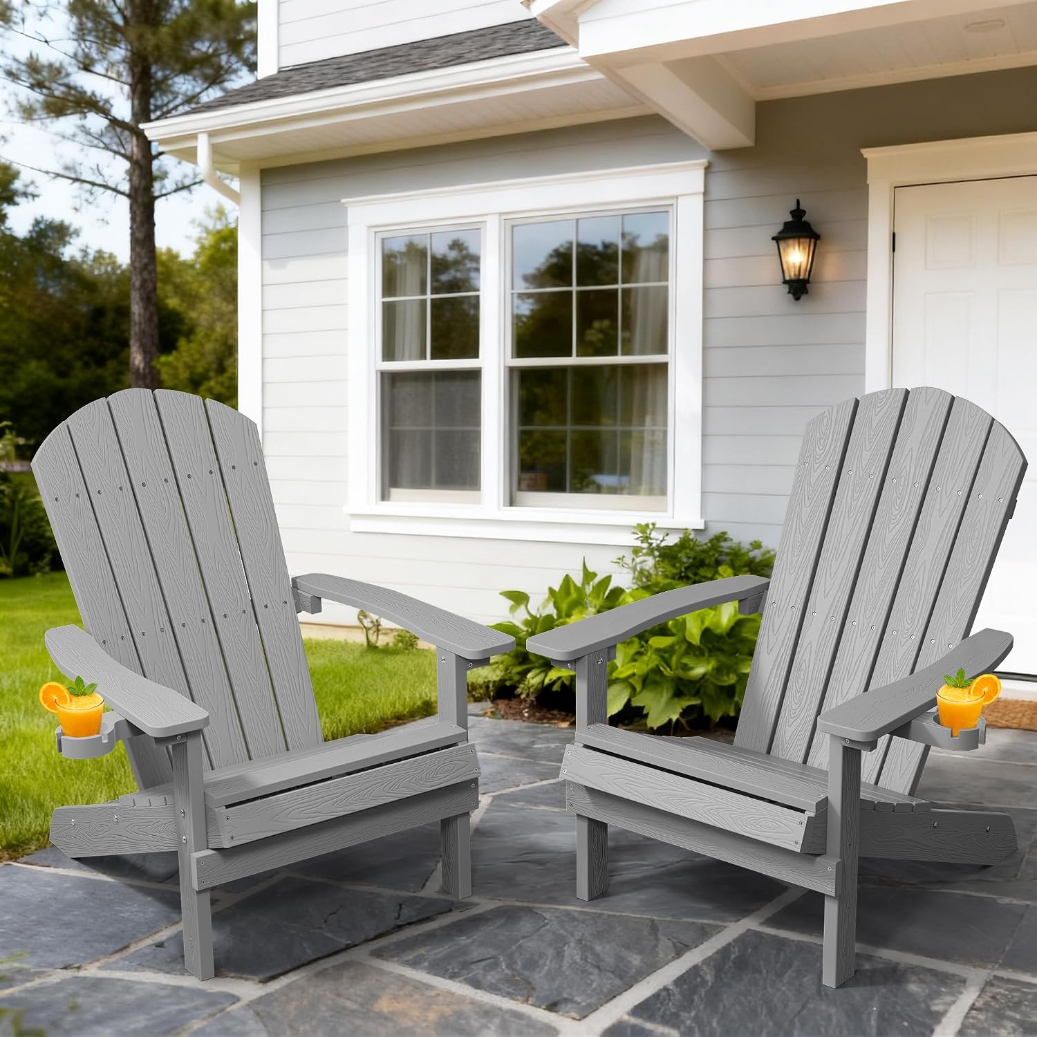 Weather Resistant Adirondack C - Outdoor Furniture Fire Pit Set 评论和价格