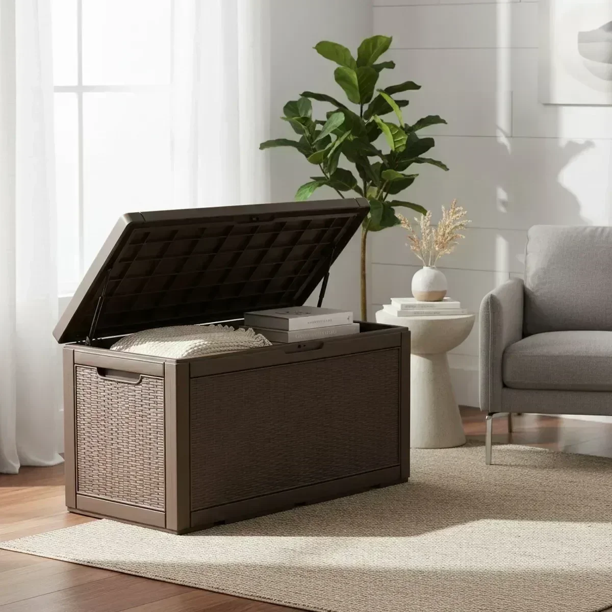 Large Outdoor Storage Bench Wa - Outdoor Furniture Cushion 评论和价格