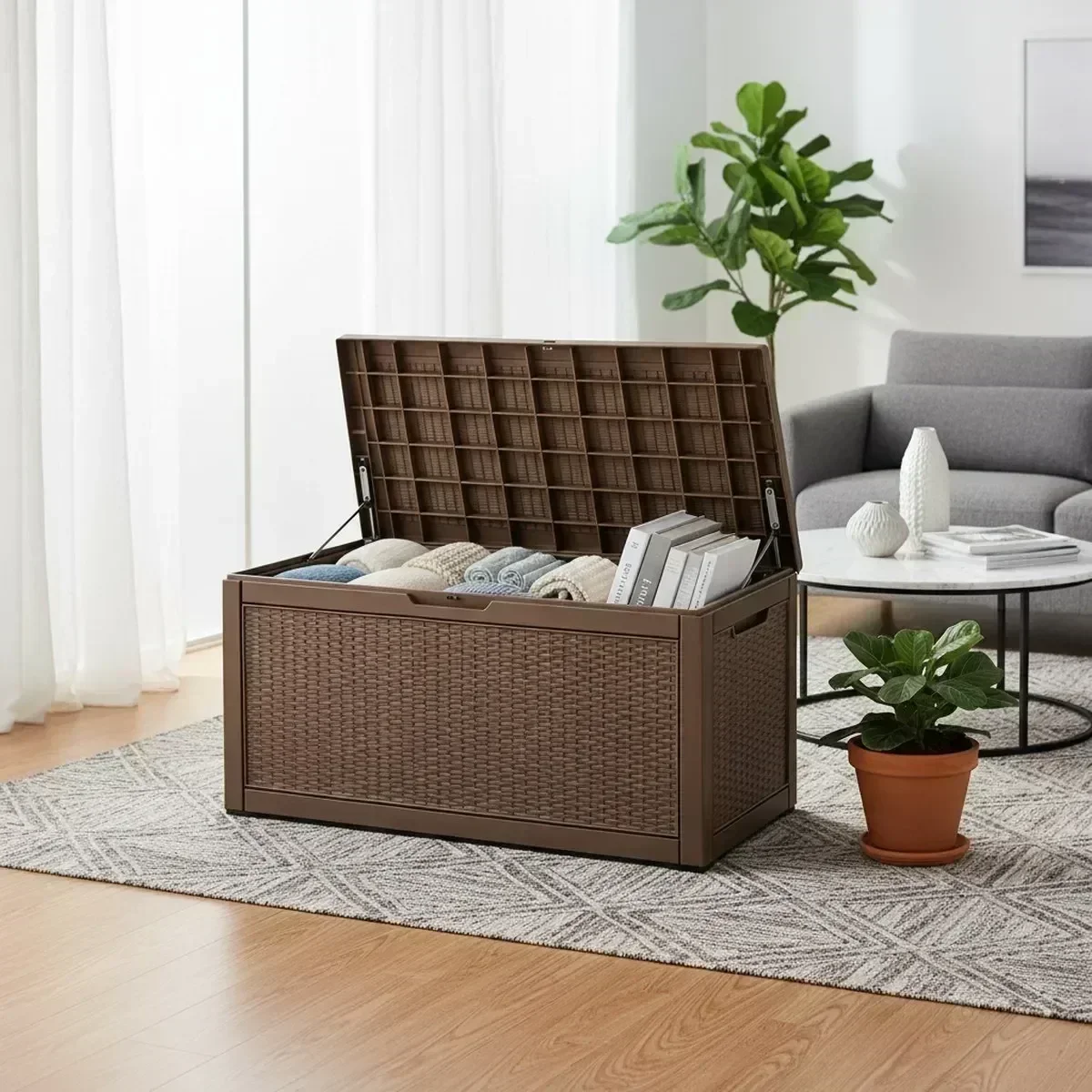 Large Outdoor Storage Bench Wa - Outdoor Furniture Cushion 评论和价格